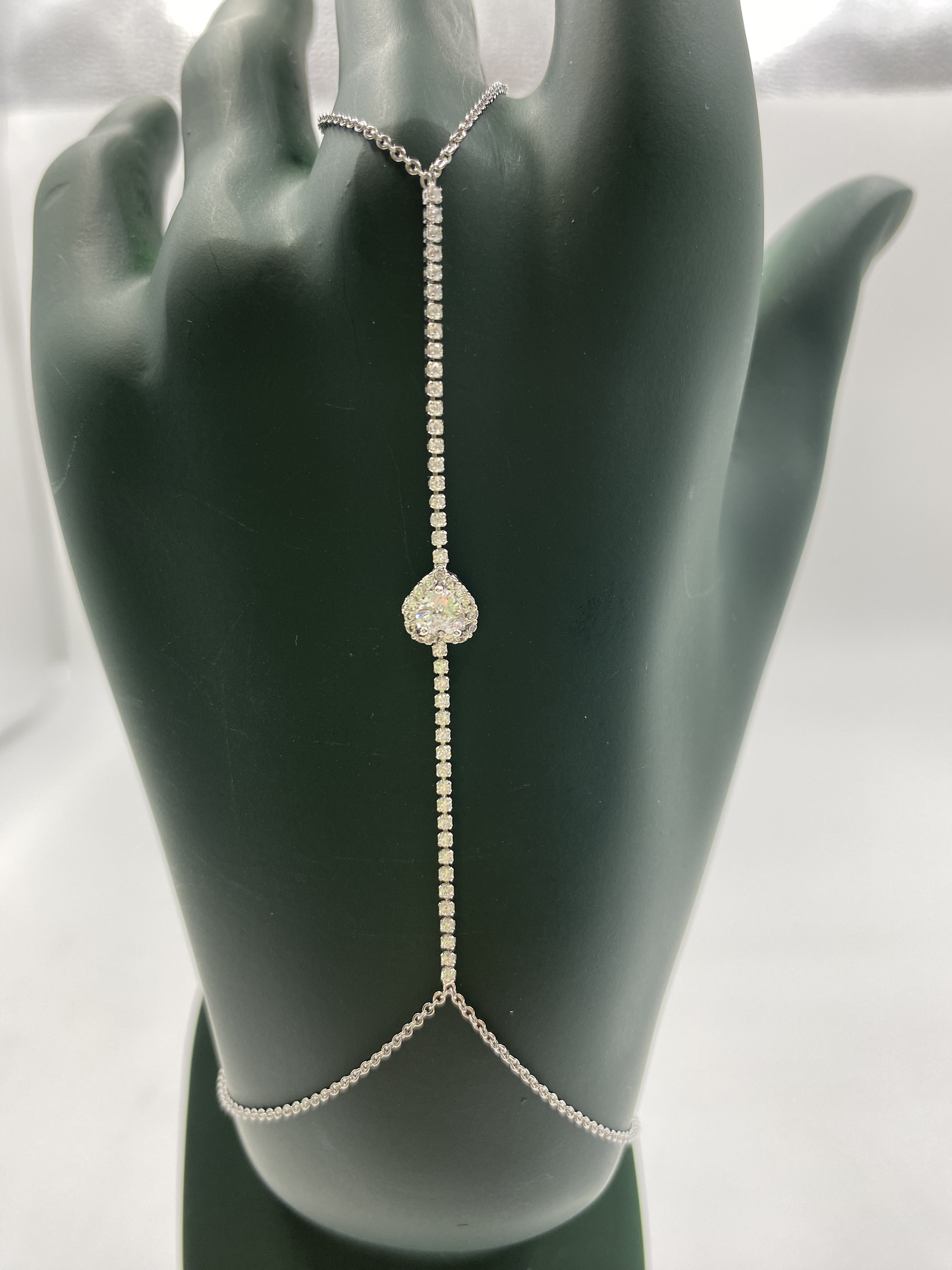 Baget Taşlı Su Yolu Gümüş Renk Şahmeran