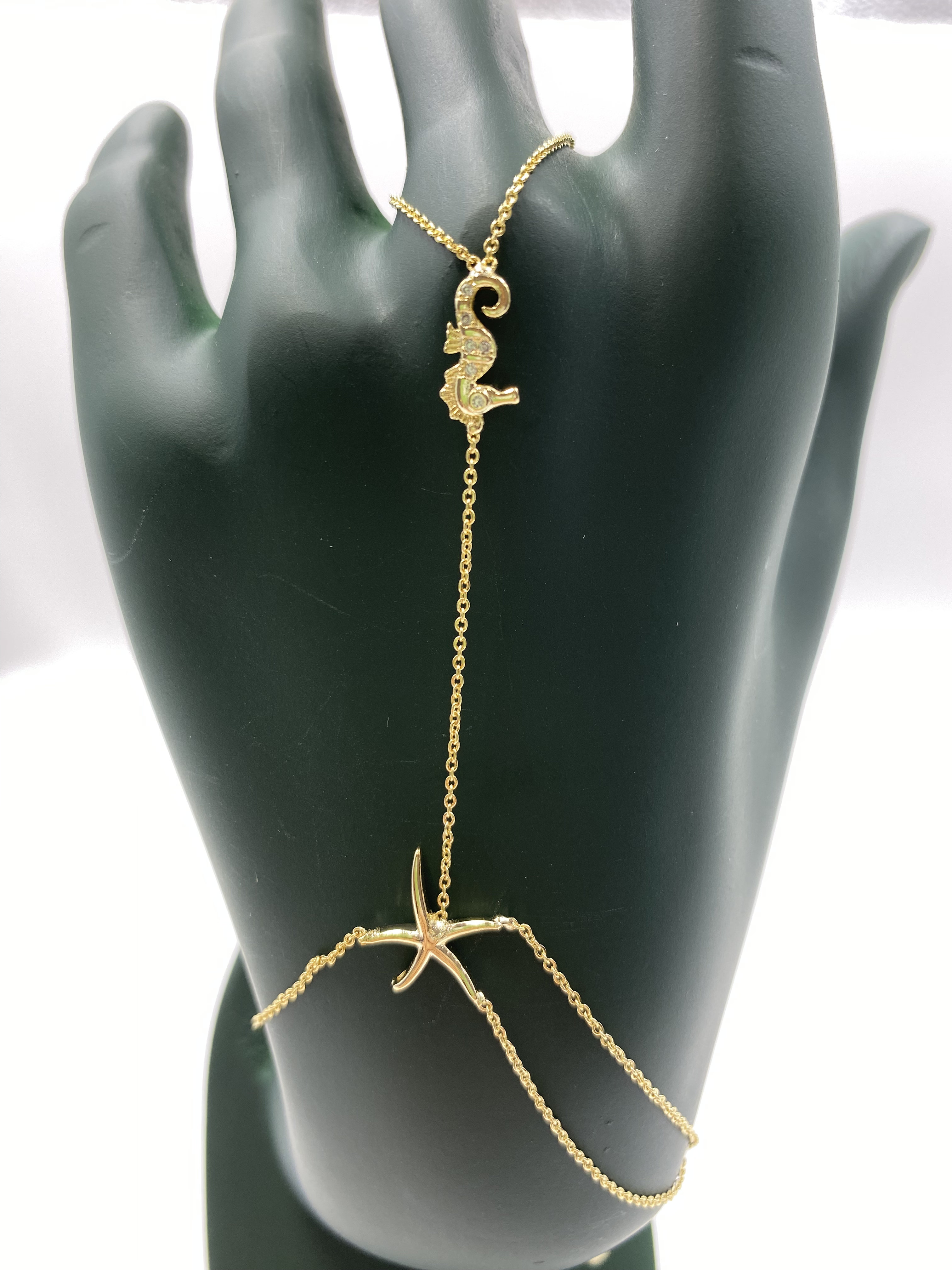 Zirkon Taşlı Deniz Atı Ve Yıldız Model Şahmeran