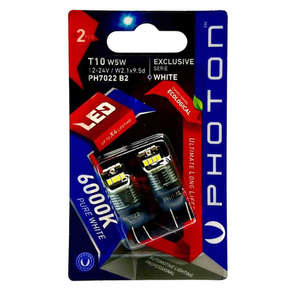 PHOTON T10 W5W 12 24V 4 4 4 LED EXCLUSIVE 2Lİ BLISTER