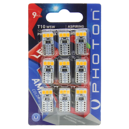 PHOTON T10 W5W 12V AMBER ASPIRING SERIE 9LU BLISTER
