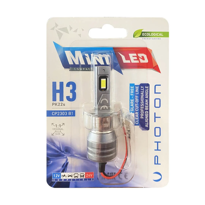 MINI H3 12 24V COMPACT LED TEKLİ BLISTER