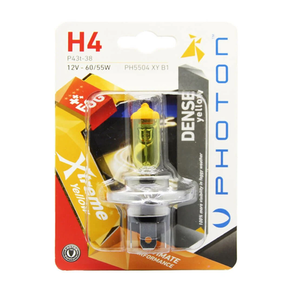 H4 12V 60 55W XTREME YELLOW TEKLİ BLISTER