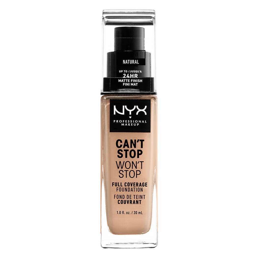 NYX Professional Makeup Fondöten - Can't Stop Won't Stop Full Coverage Foundation Natural 30 ml