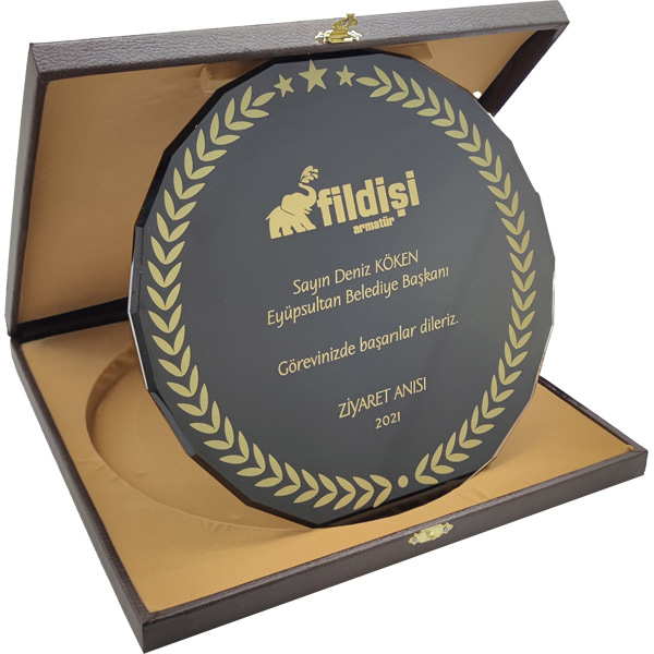 KPL-7682 Kutulu Kristal Plaket [ 25 x 25 cm ]