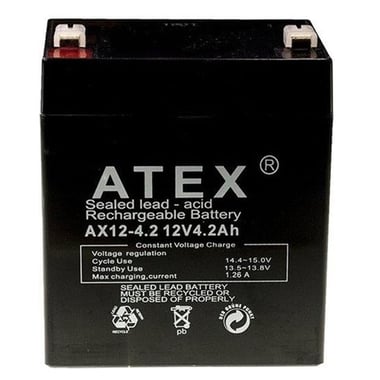 Atex AX12-4.2 12 Volt 4.2 Amper Kuru Akü (90x70x101 Mm)