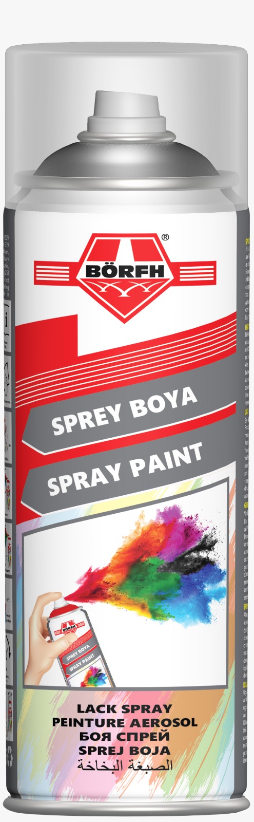 400 ML BÖRFH RAL 9005 AKRİLİK PARLAK SİYAH SPREY BOYA