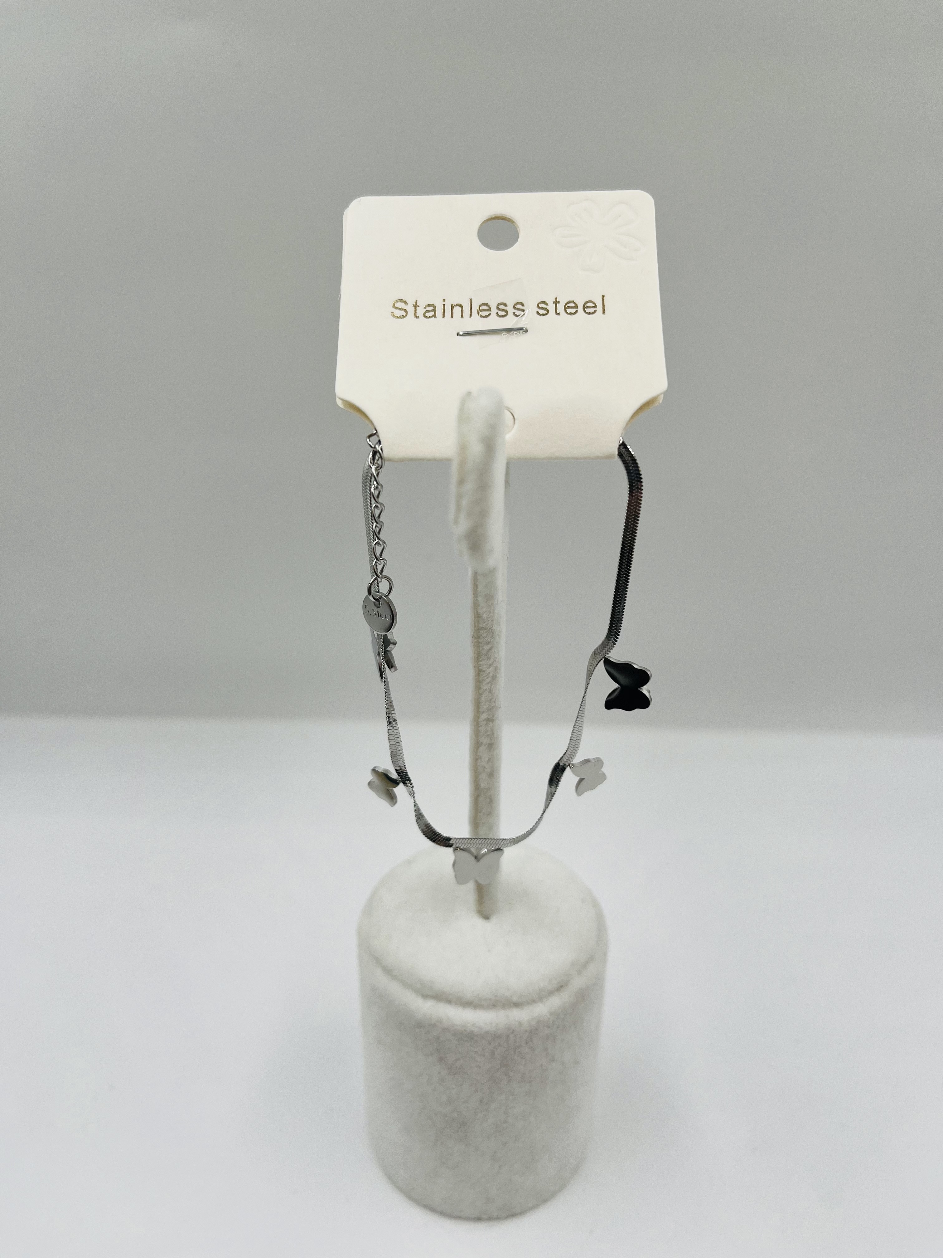 Kelebek Detaylı Gümüş Bileklik