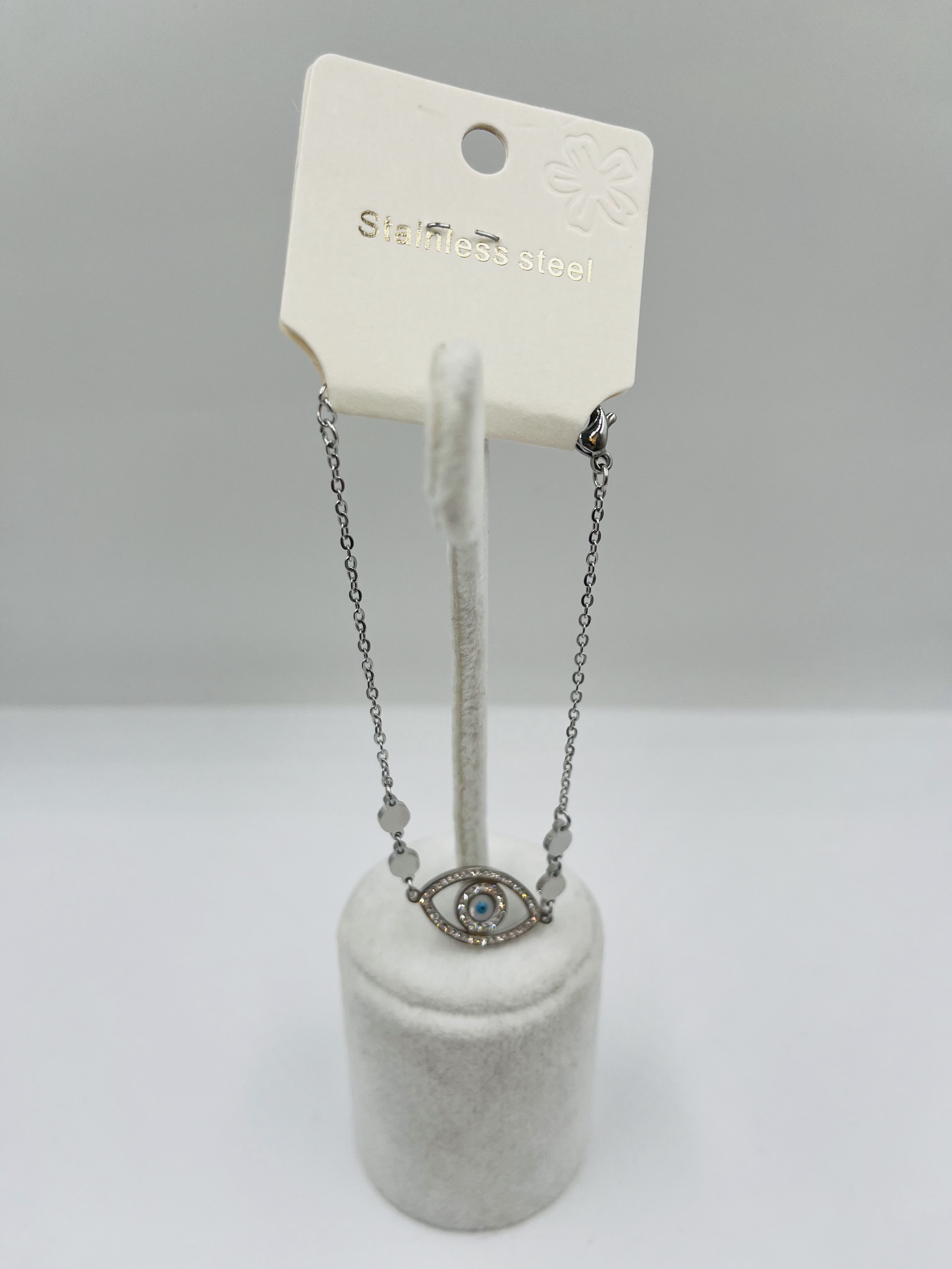 Mineli Göz Gümüş Bileklik