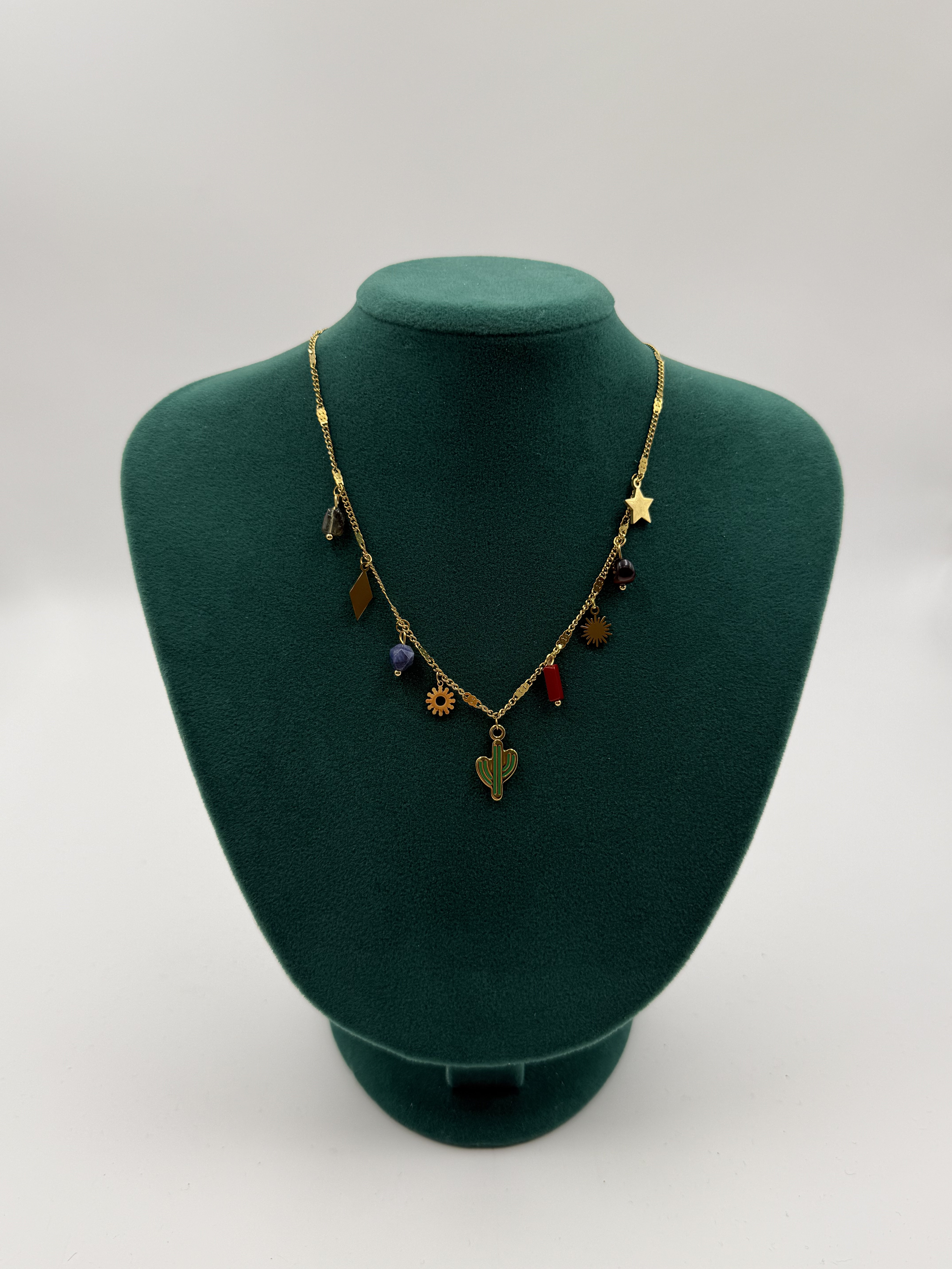 Kaktüs Model Charmlı Kolye