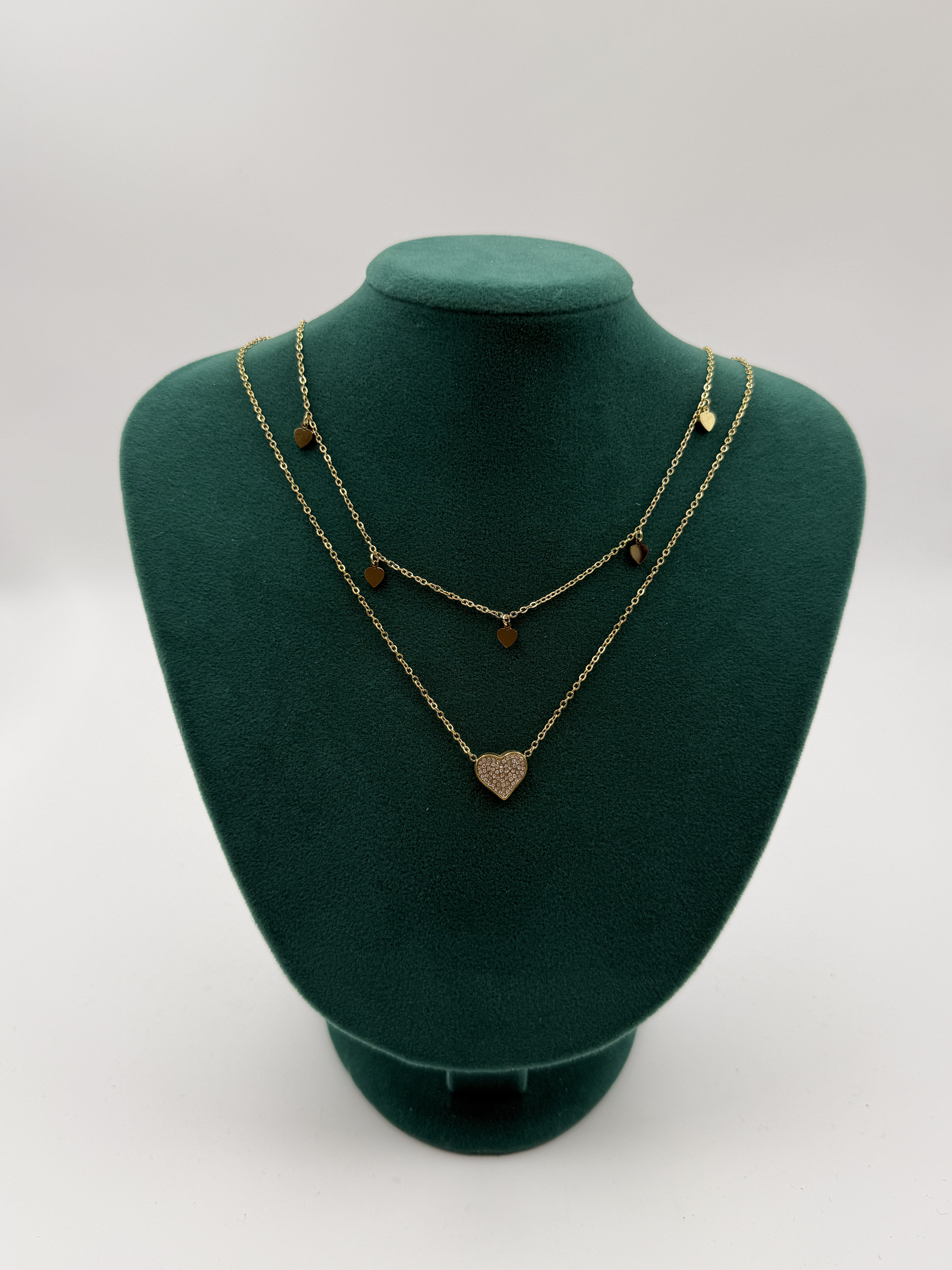 İkili Kalp Kolye KLY044