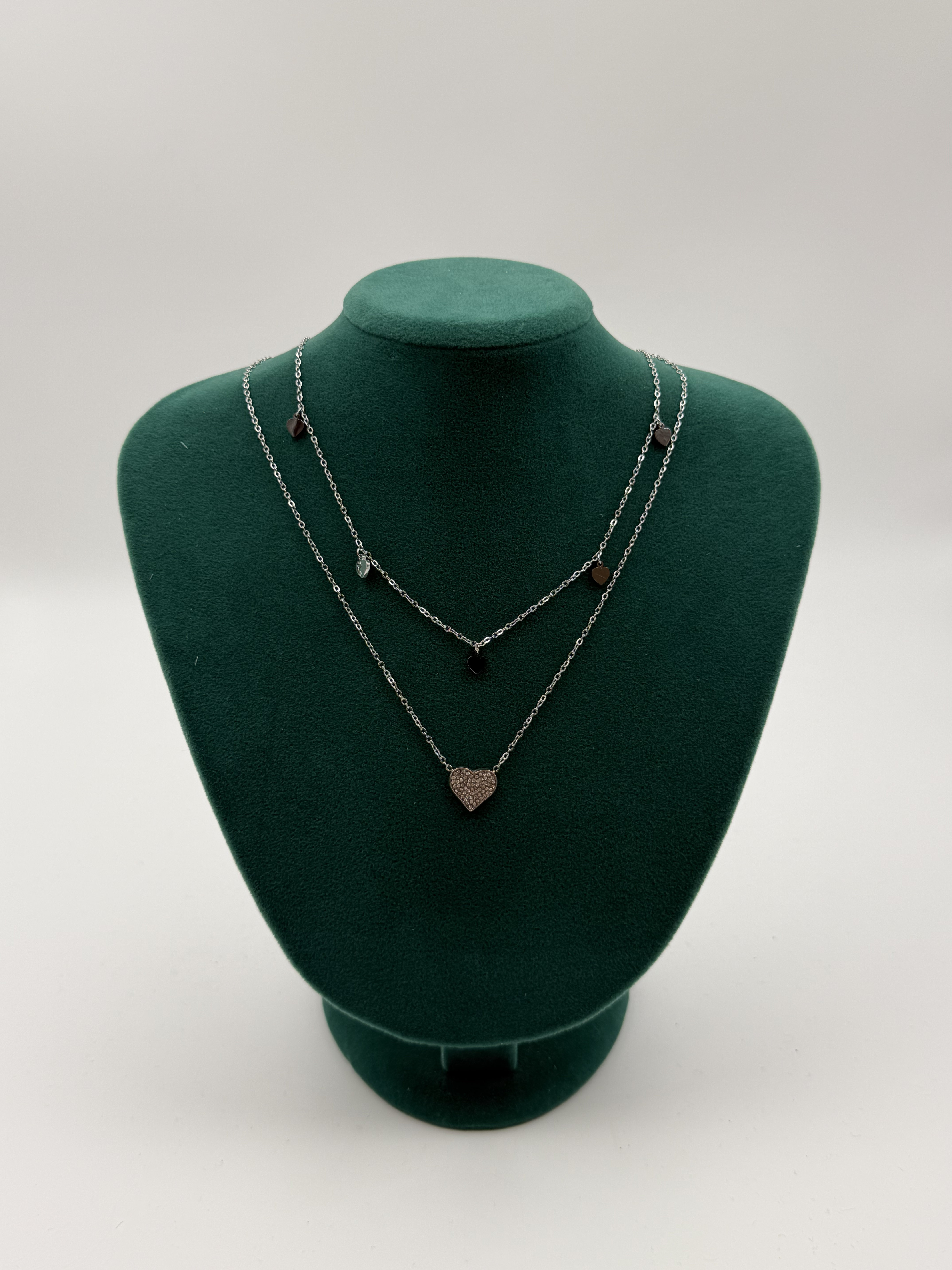 İkili Kalp Kolye KLY045