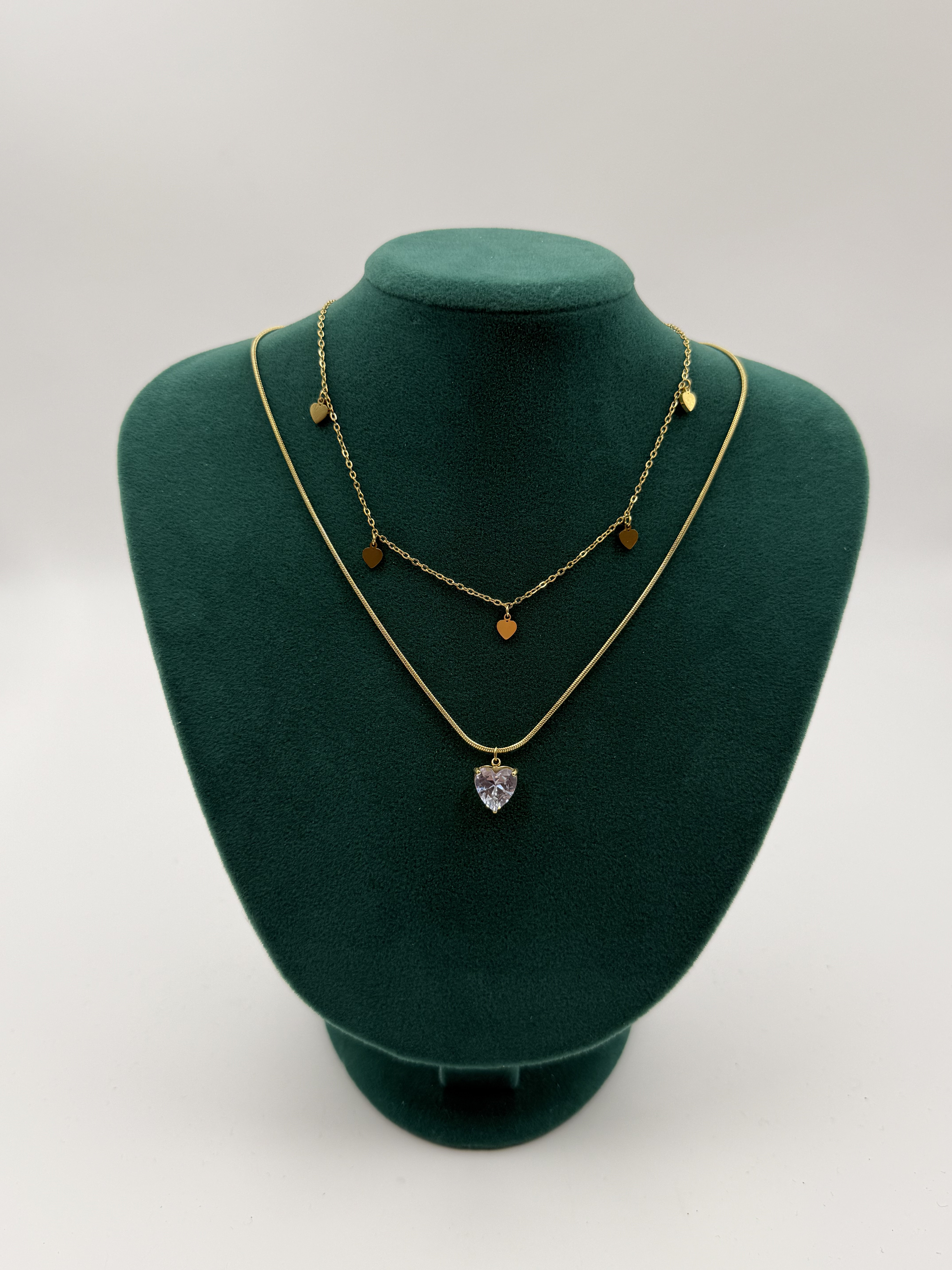 İkili Kalp Kolye KLY047