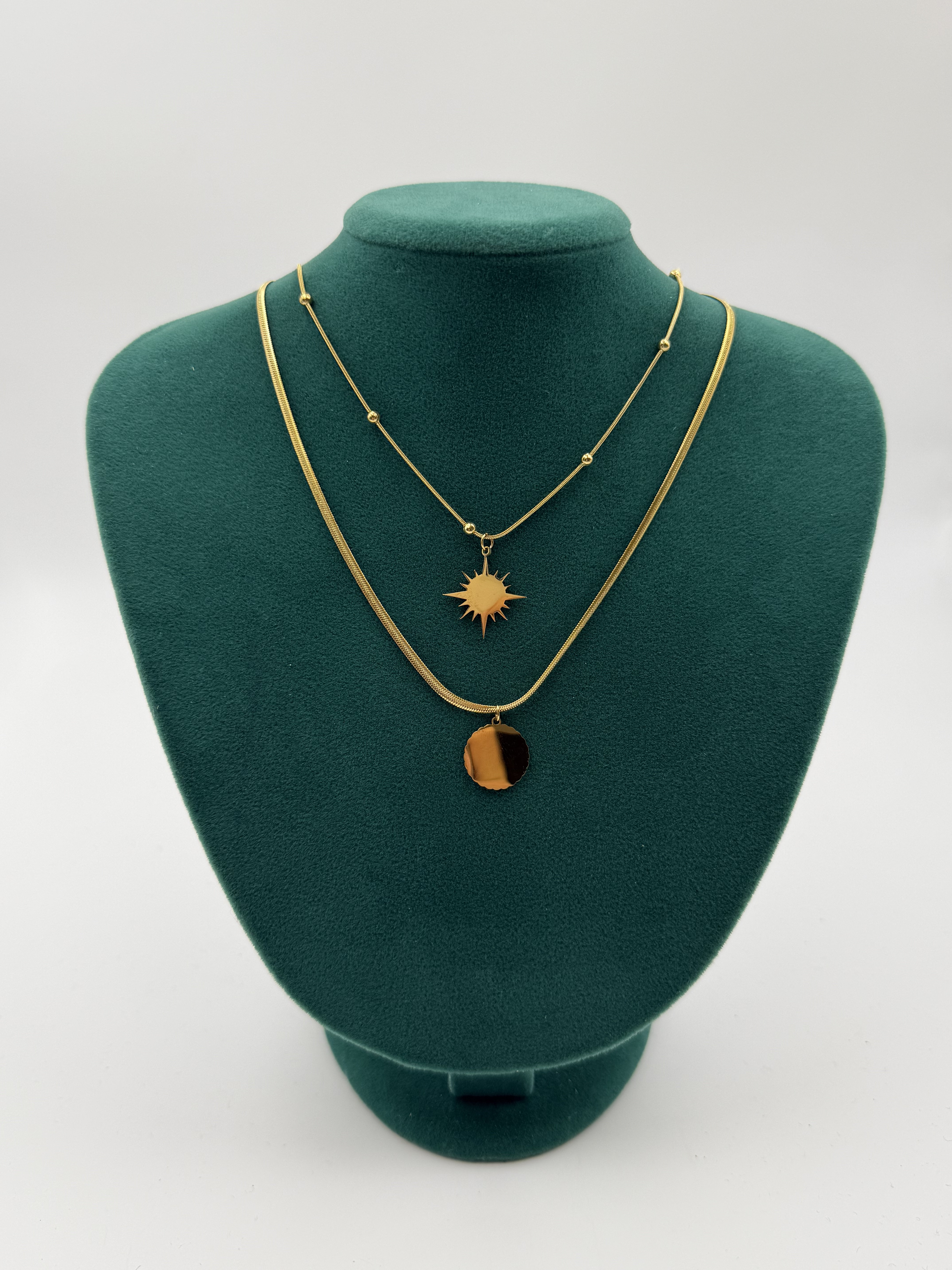 İkili Güneş Model Kolye