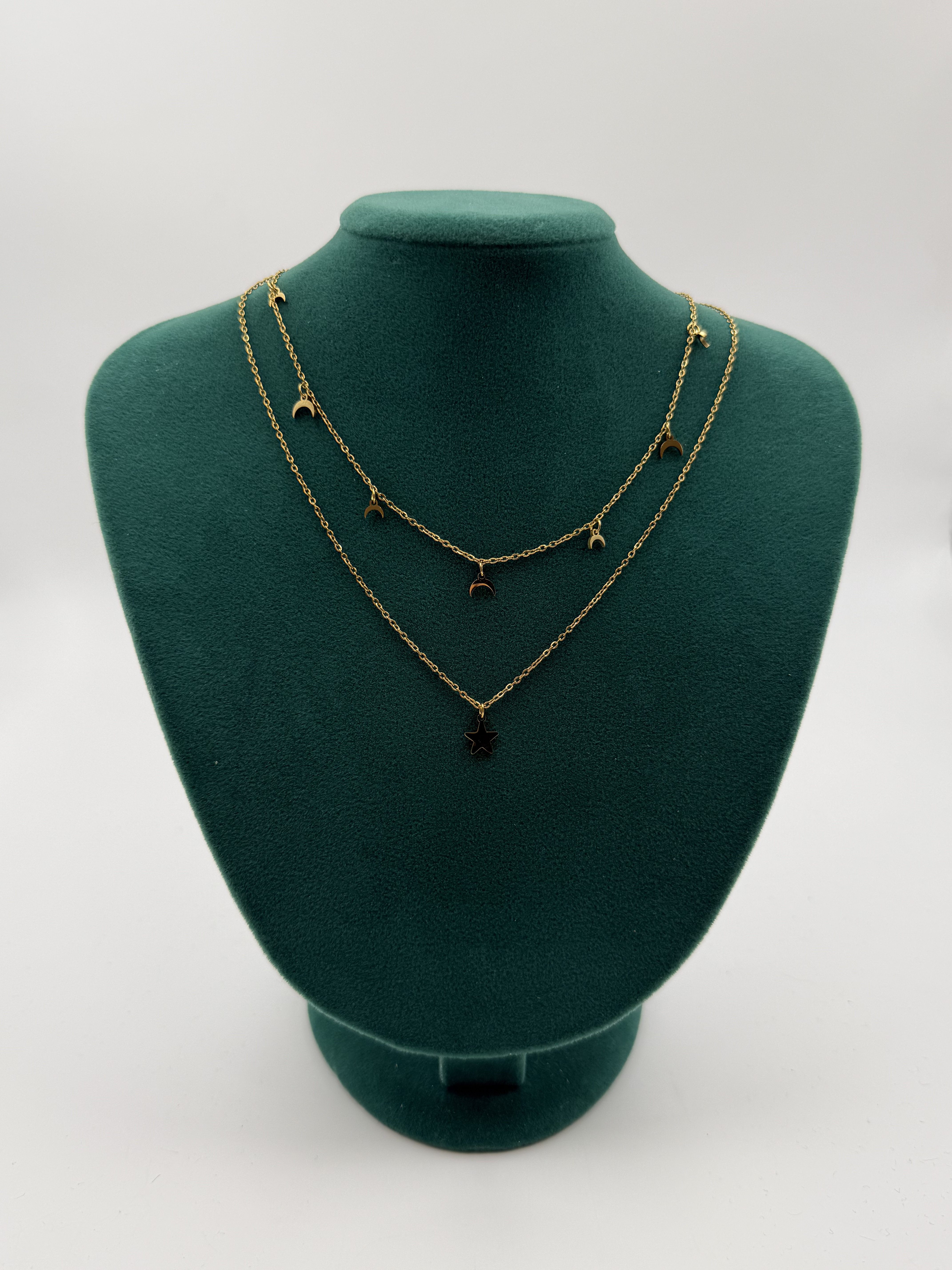 Ay Yıldız Charmlı Kolye