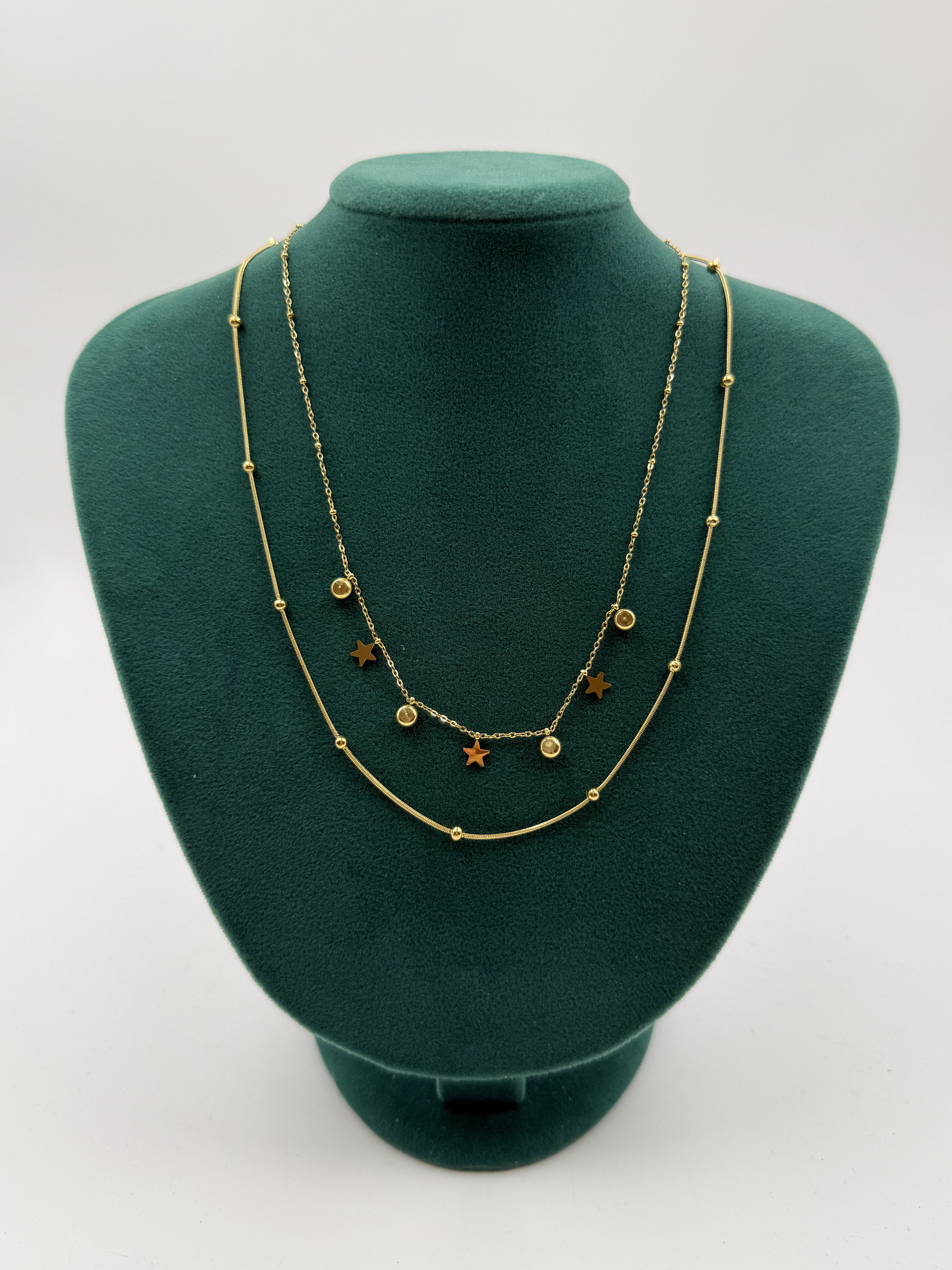 İkili Dorika Yıldız Kolye KLY052