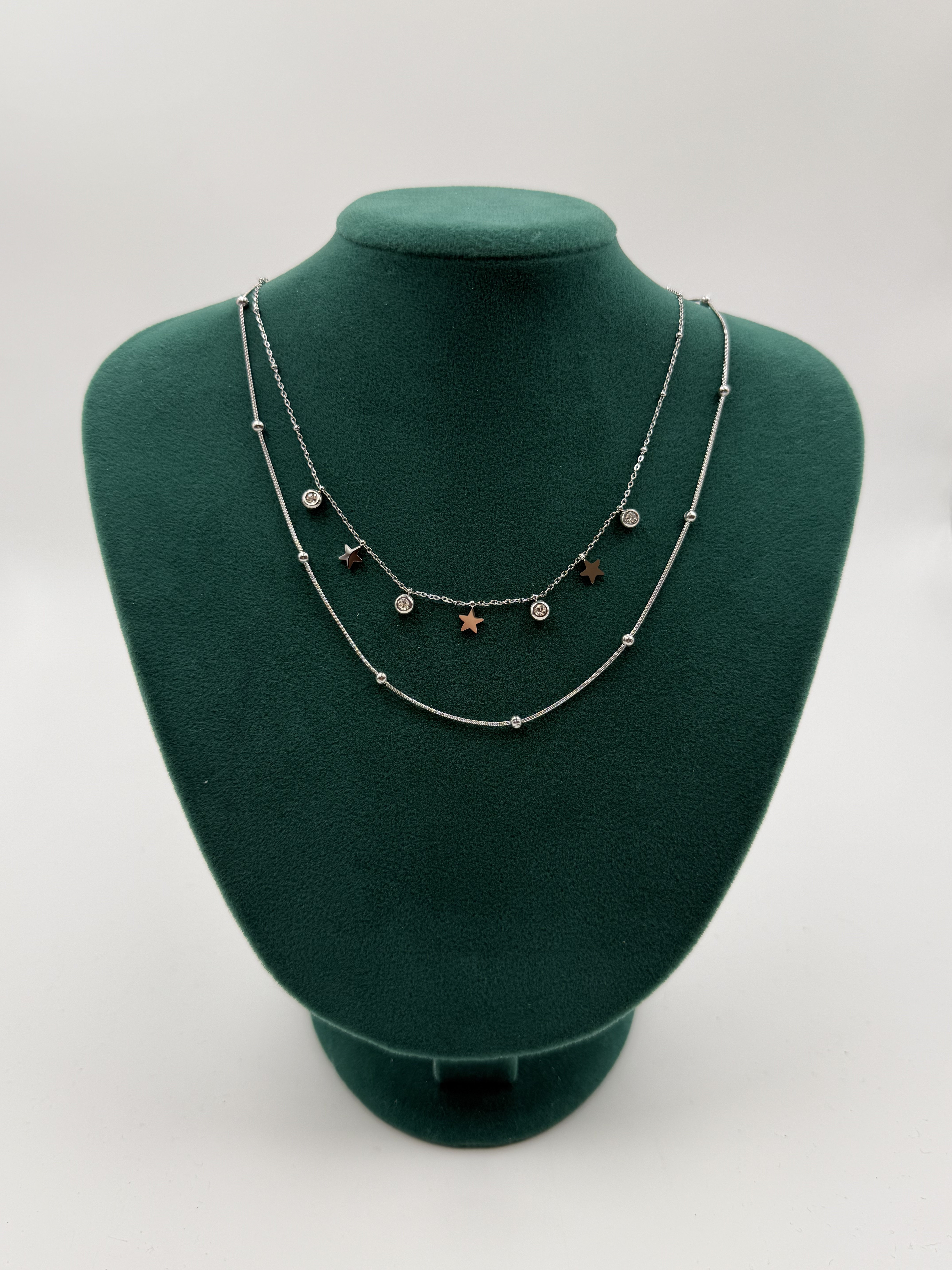 İkili Dorika Yıldız Kolye KLY051