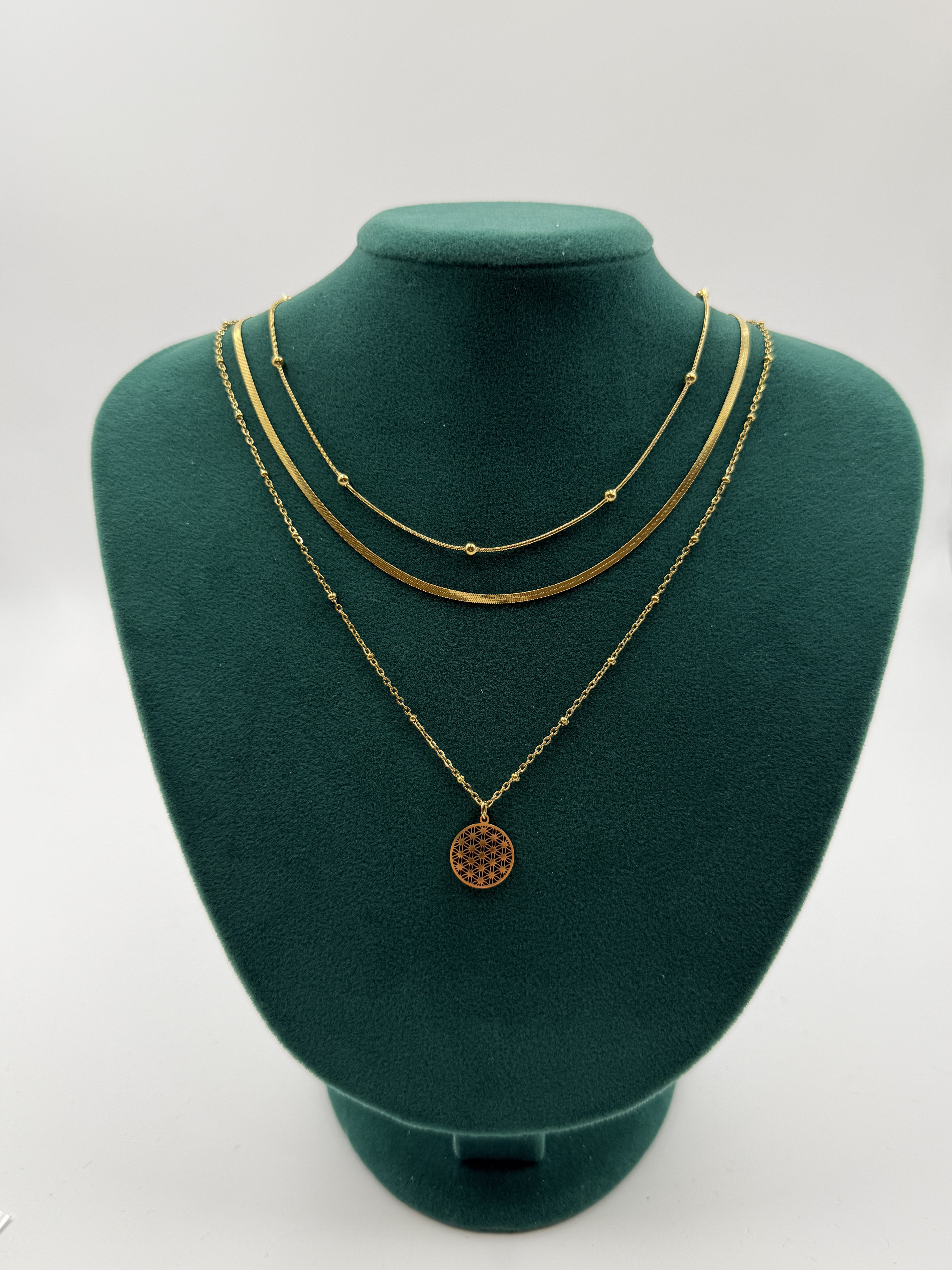 Yaşam Ağacı Üçlü Kolye