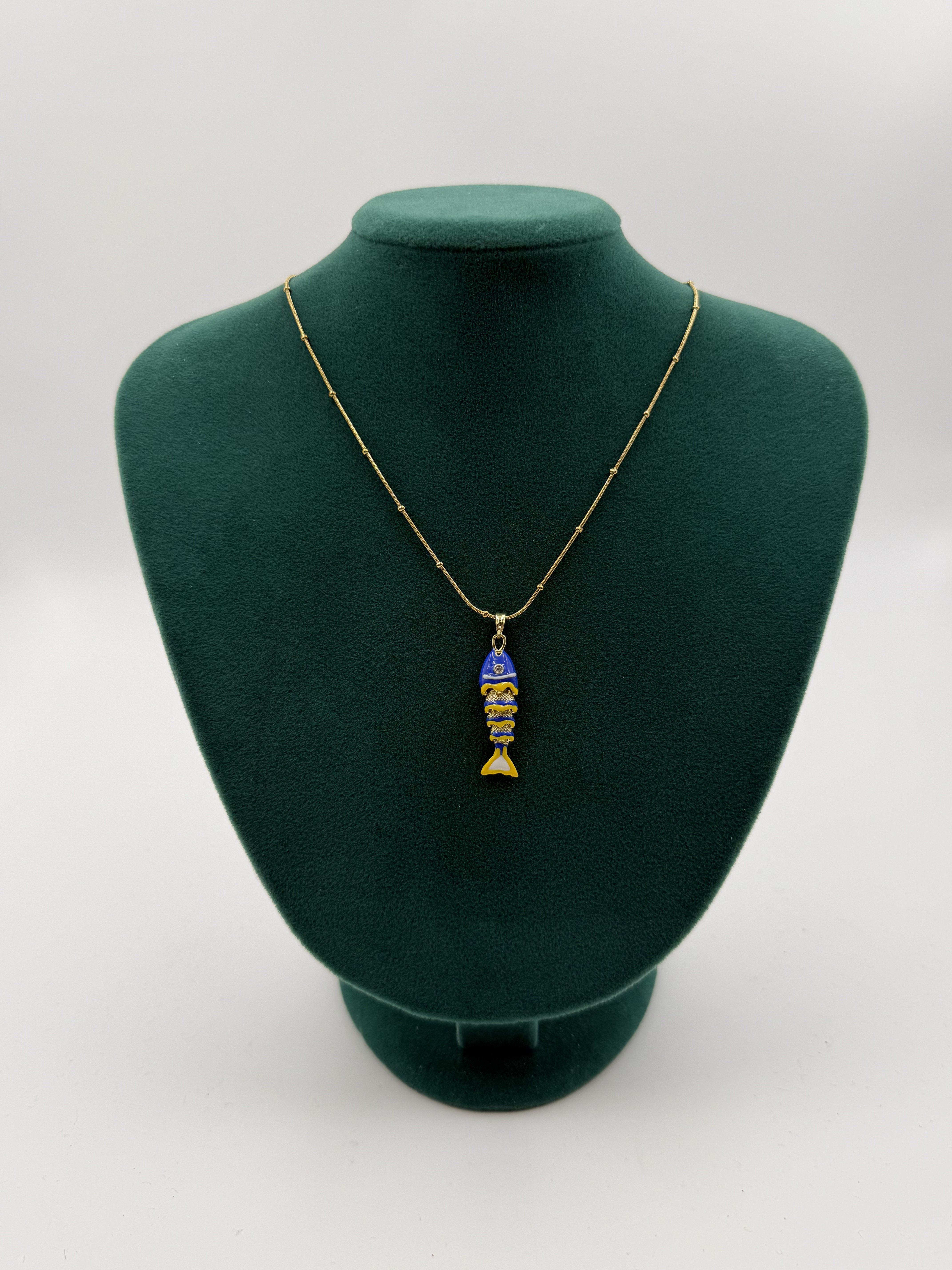 Ebruli Balık Model Kolye