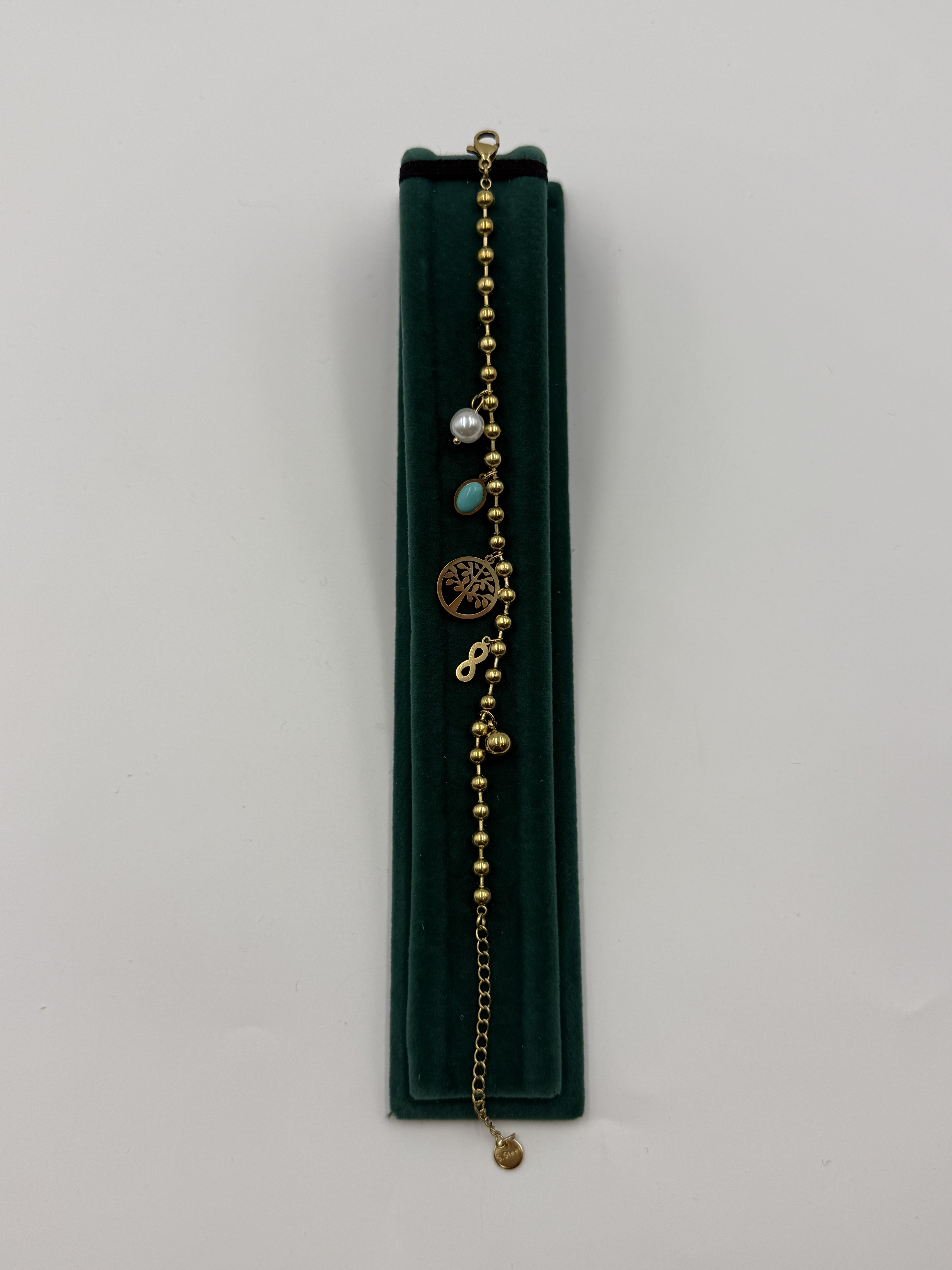 Sallantılı Boncuk Model Zincir Bileklik