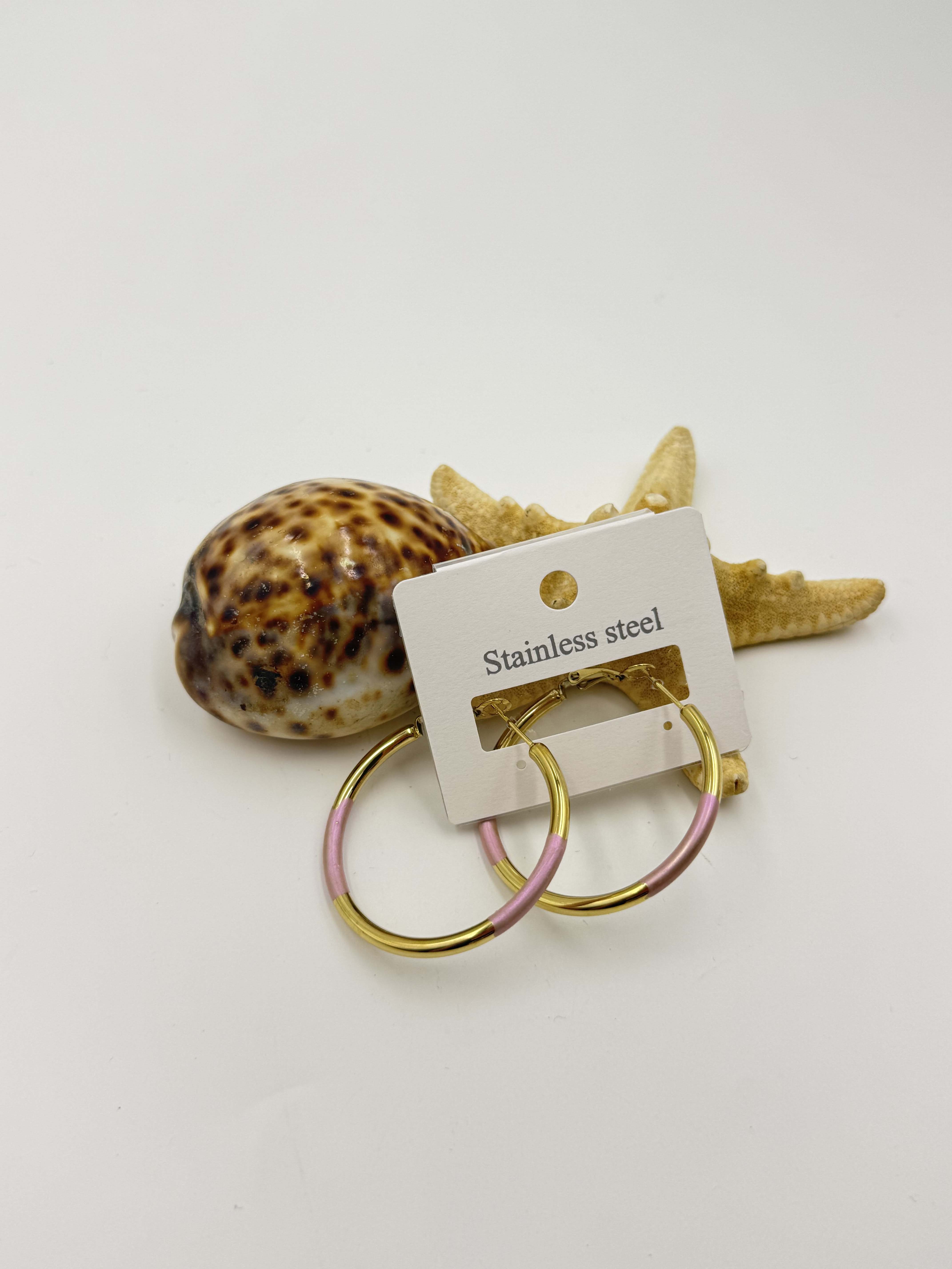 Soft Pembe Detaylı Küpe