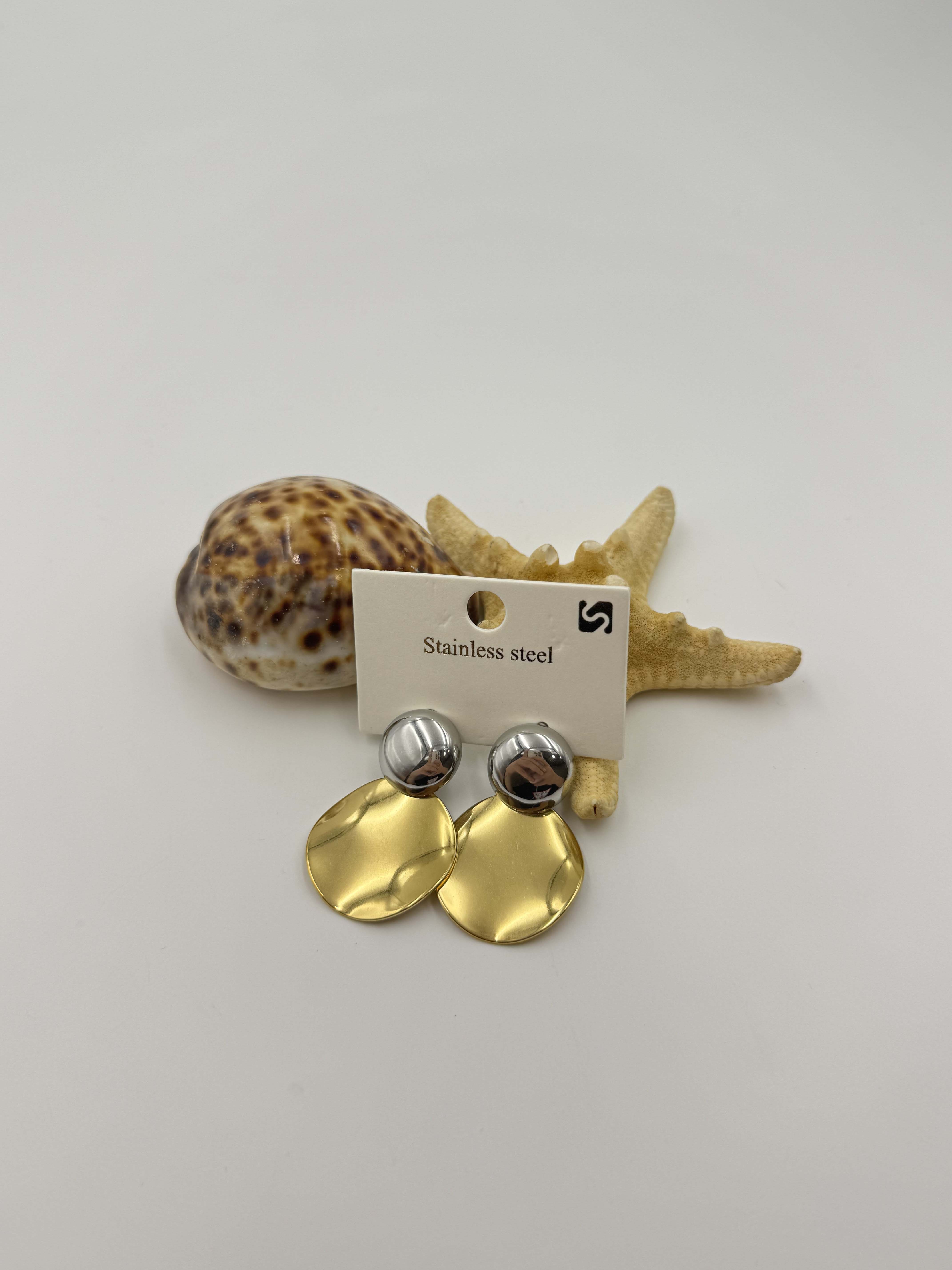 Gold Plaka Model Küpe