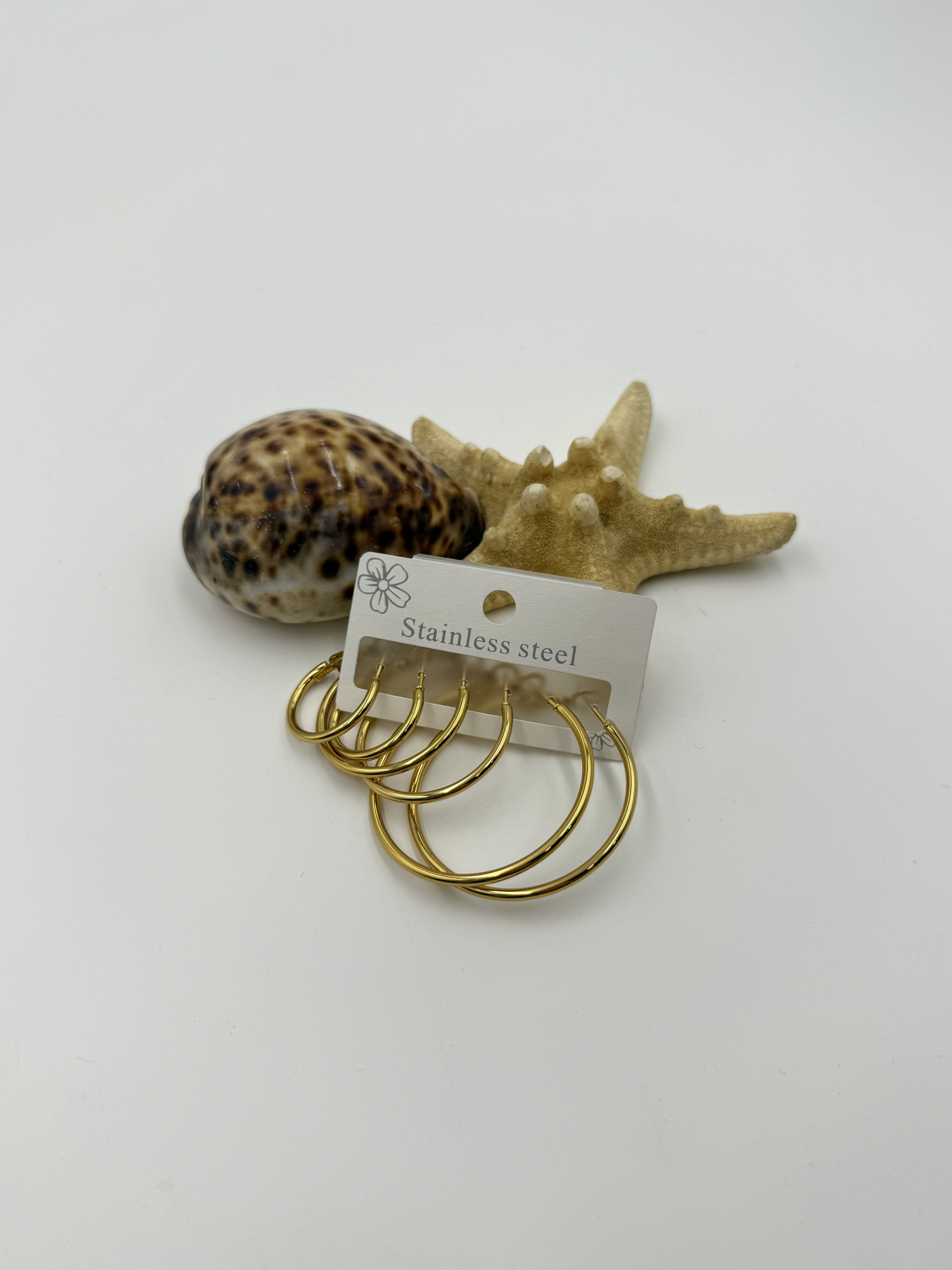 Gold Renk Halka Küpe Seti KP04