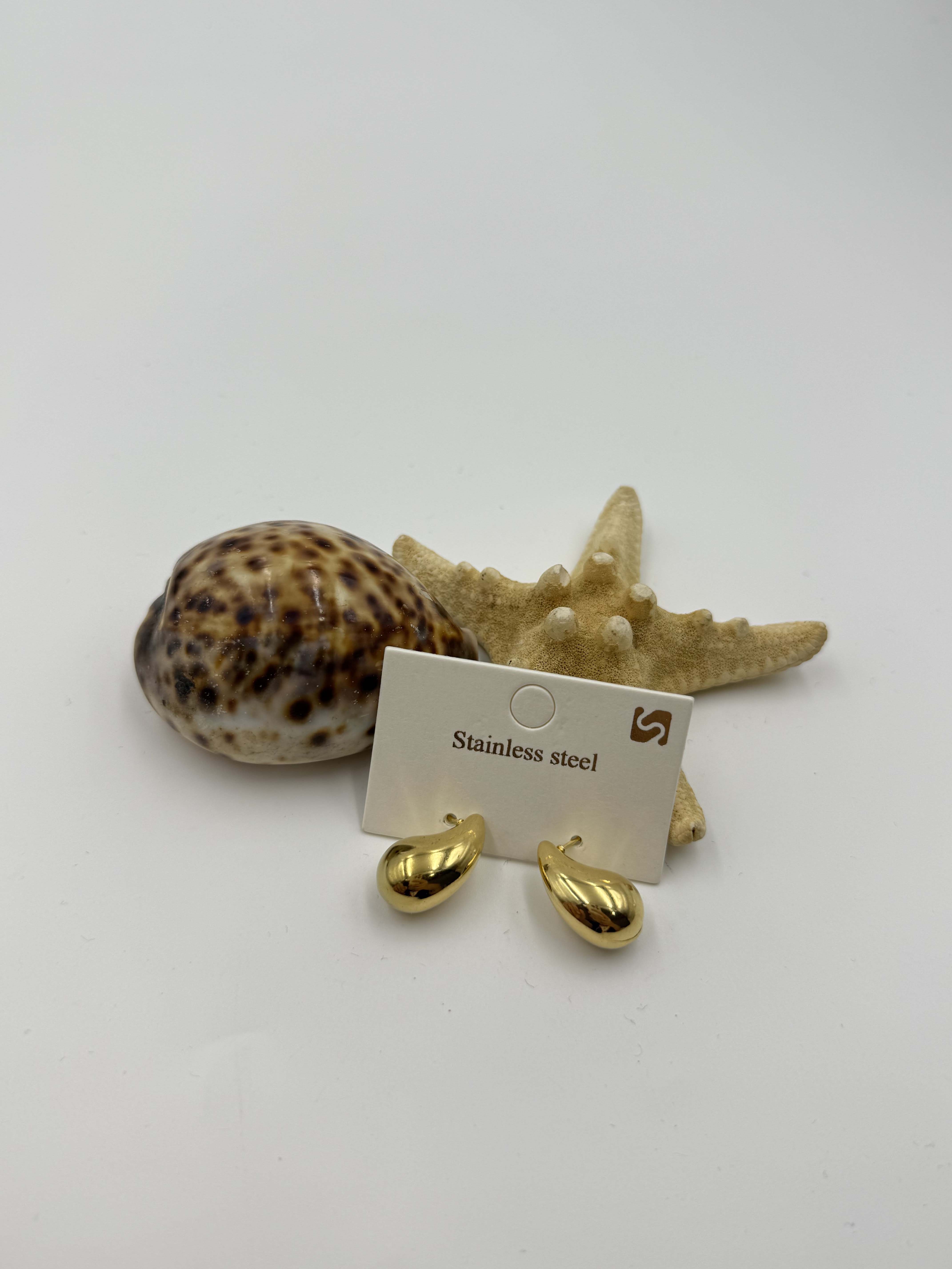 Damla Model Gold Renk Küpe