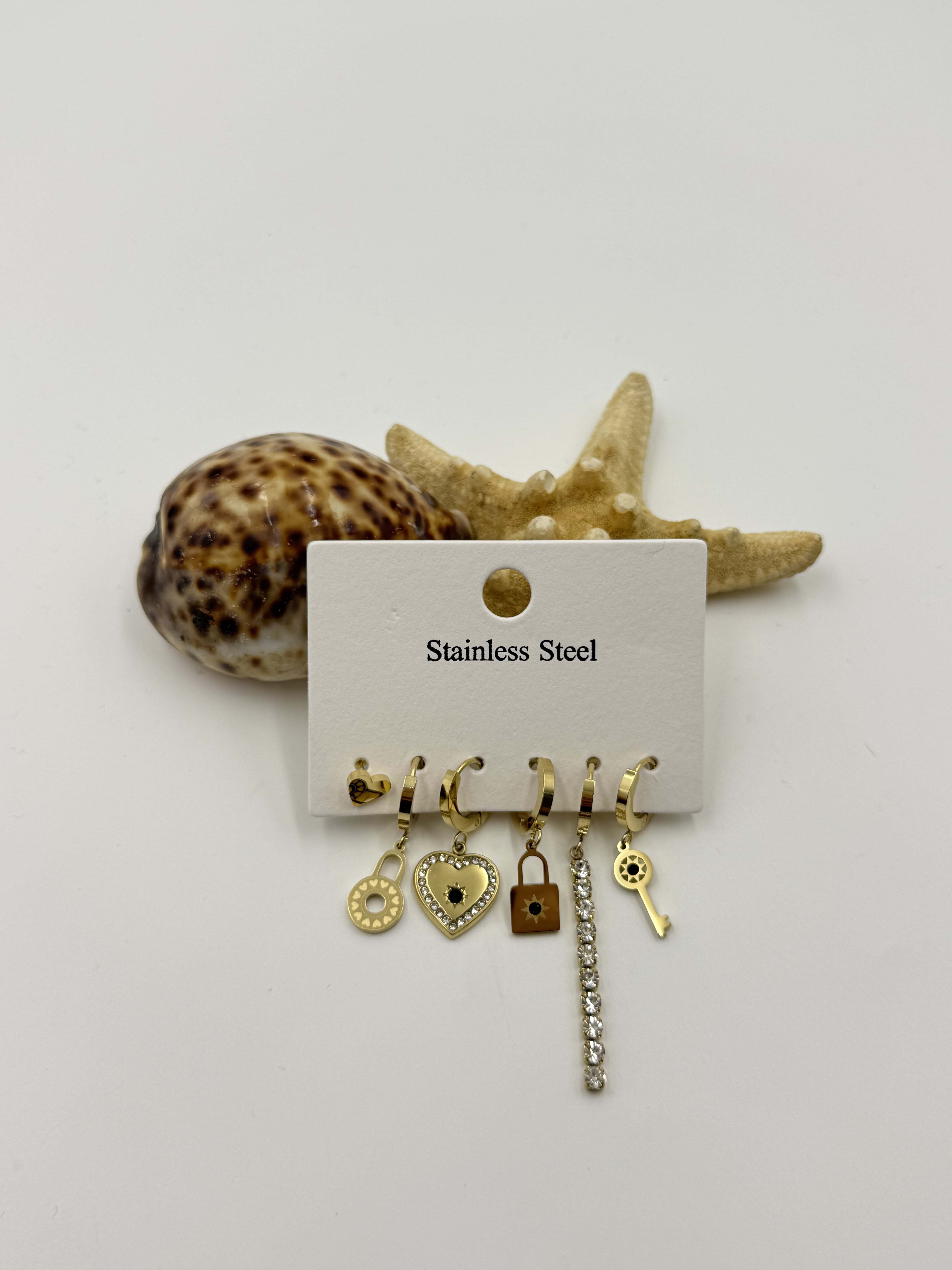 Gold Renk Küpe Set KP028