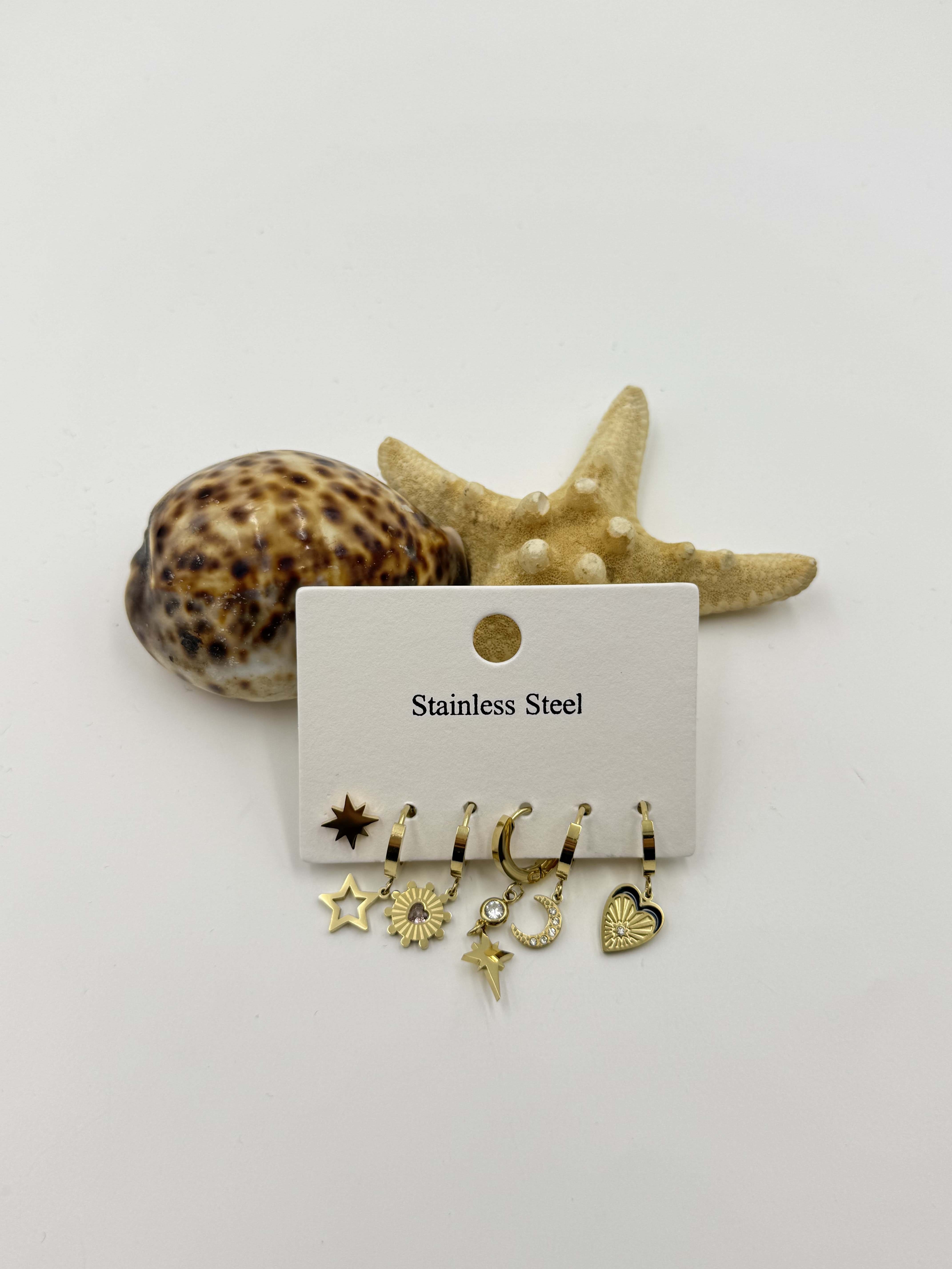 Gold Renk Küpe Set KP029