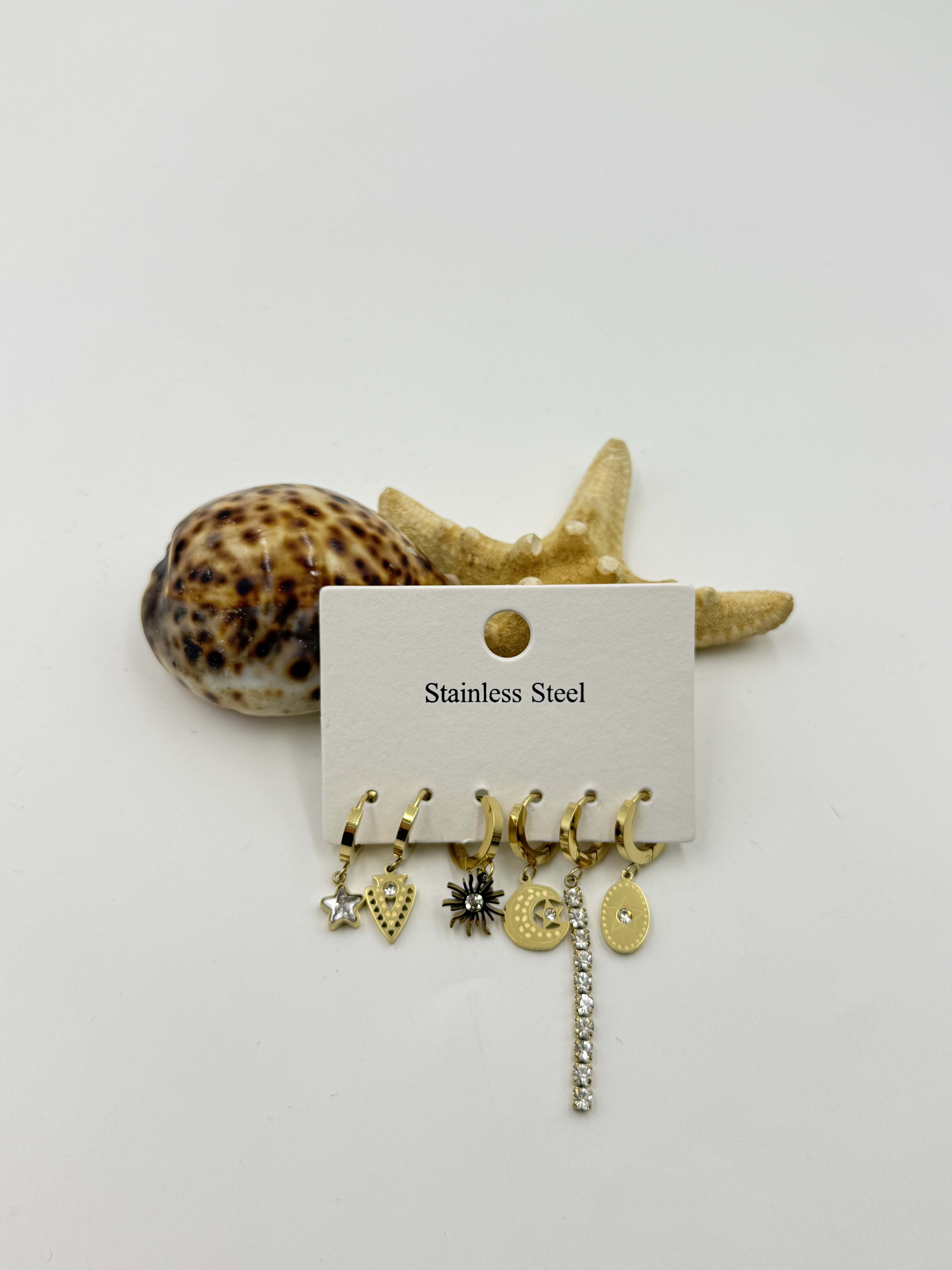 Gold Renk Küpe Set KP030