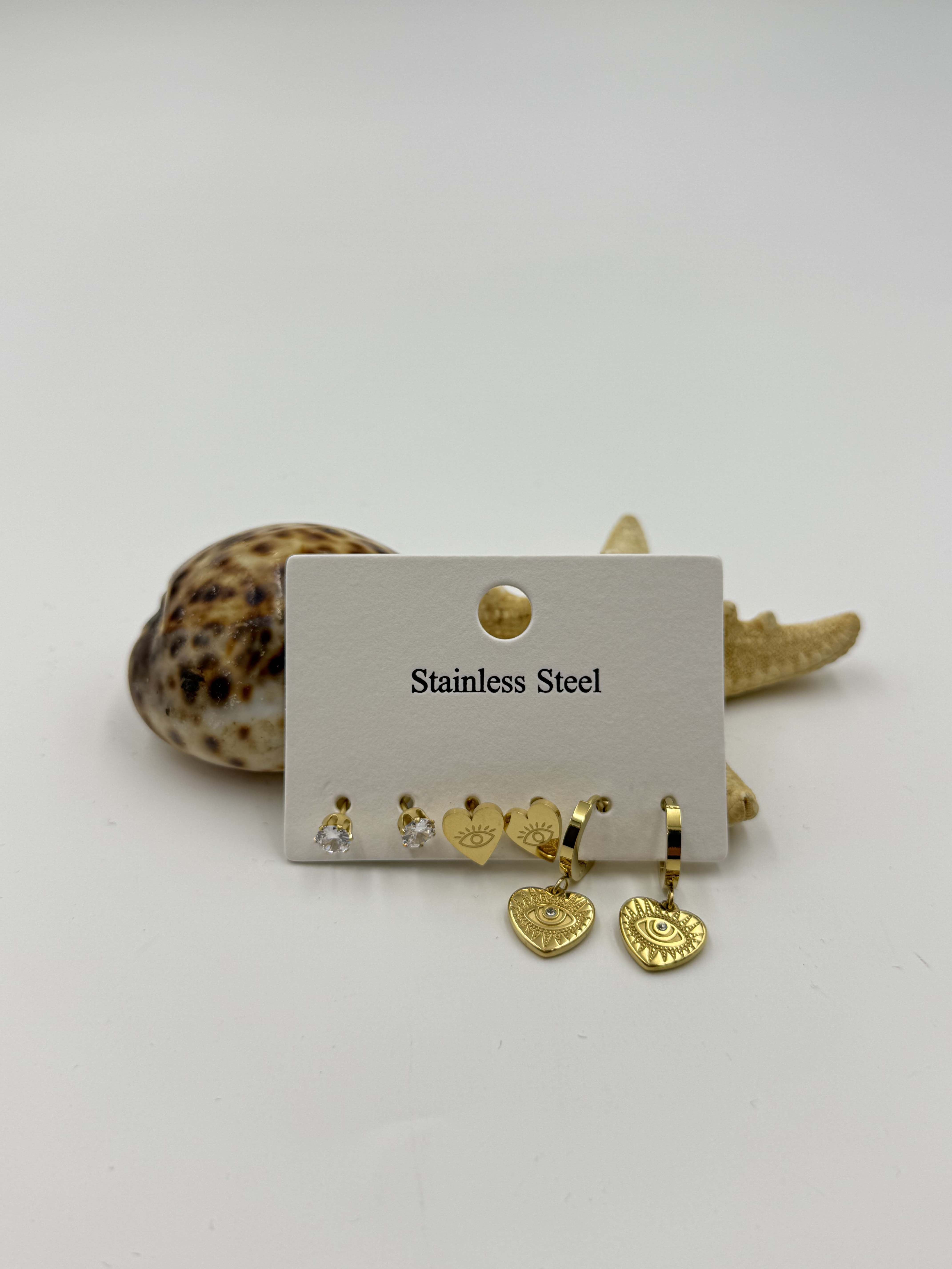 Gold Renk Küpe Set KP032