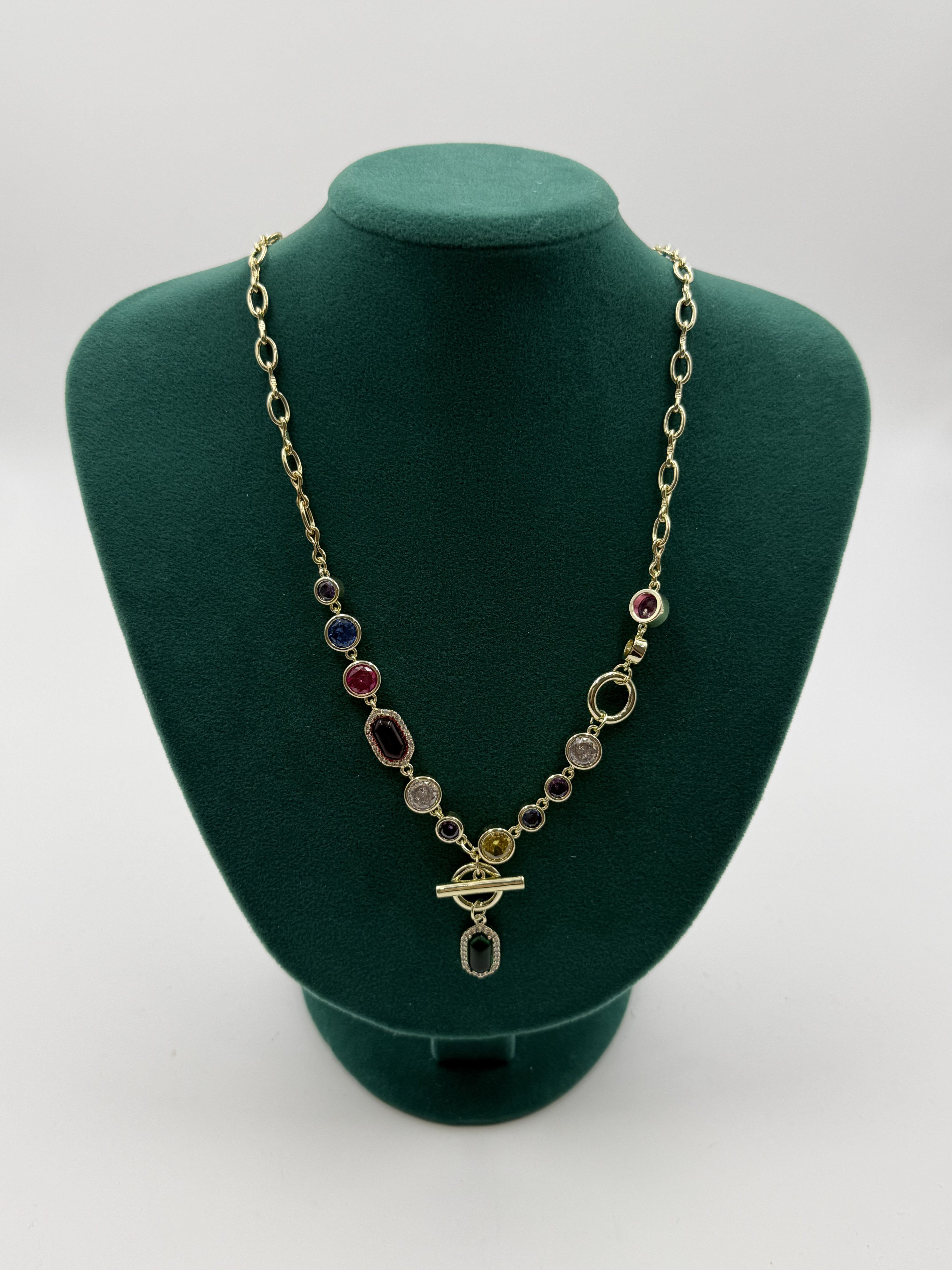 Renkli Taş Tasarım Kolye