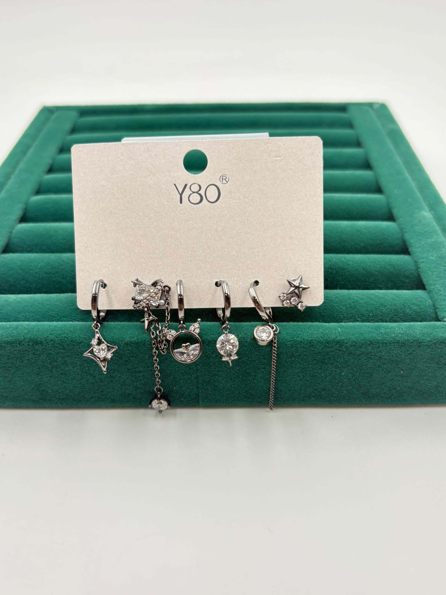 Gümüş Renk Küpe Set KP021