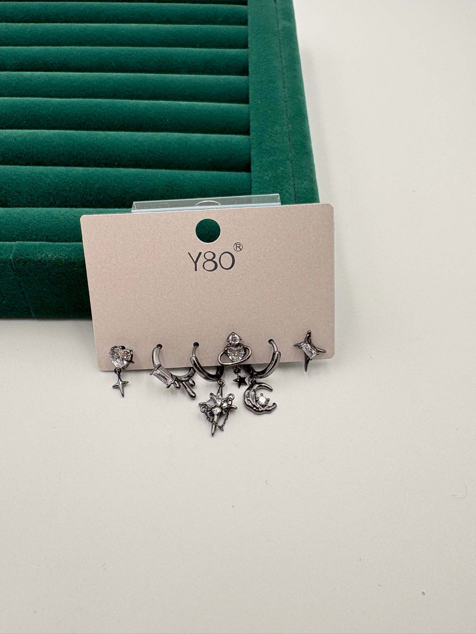 Gümüş Renk Küpe Set KP020